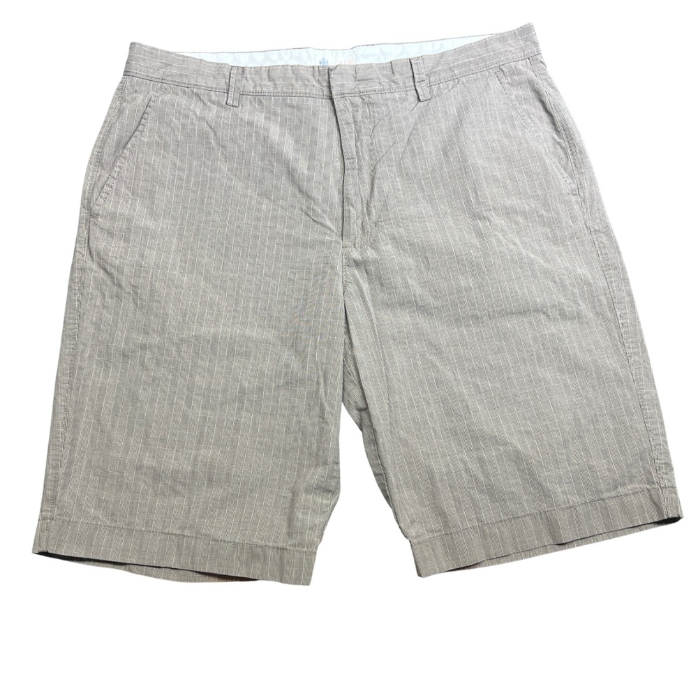 J.Crew Mens 35 Glen Plaid Cotton Chino Shorts Tan Brown Plaid Summer Preppy 9in